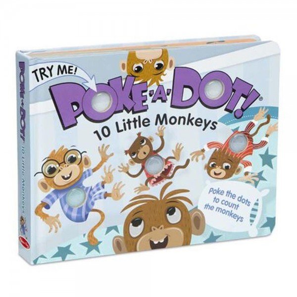 01 MELISSA & DOUG Poke-a-Dot: 10 Little Monkeys Activity Board Book
