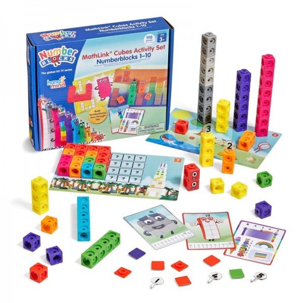 hand2mind Numberblocks MathLink Cubes 1-10 Activity Set