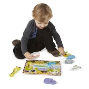 02 MELISSA & DOUG Safari Chunky Puzzle 8pc